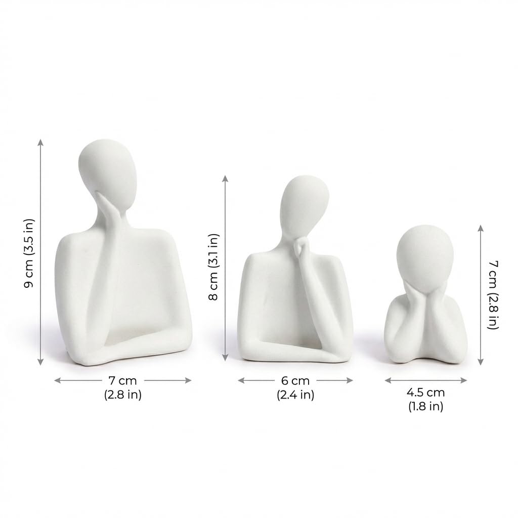 White Family Statue — Set of 3 view 3