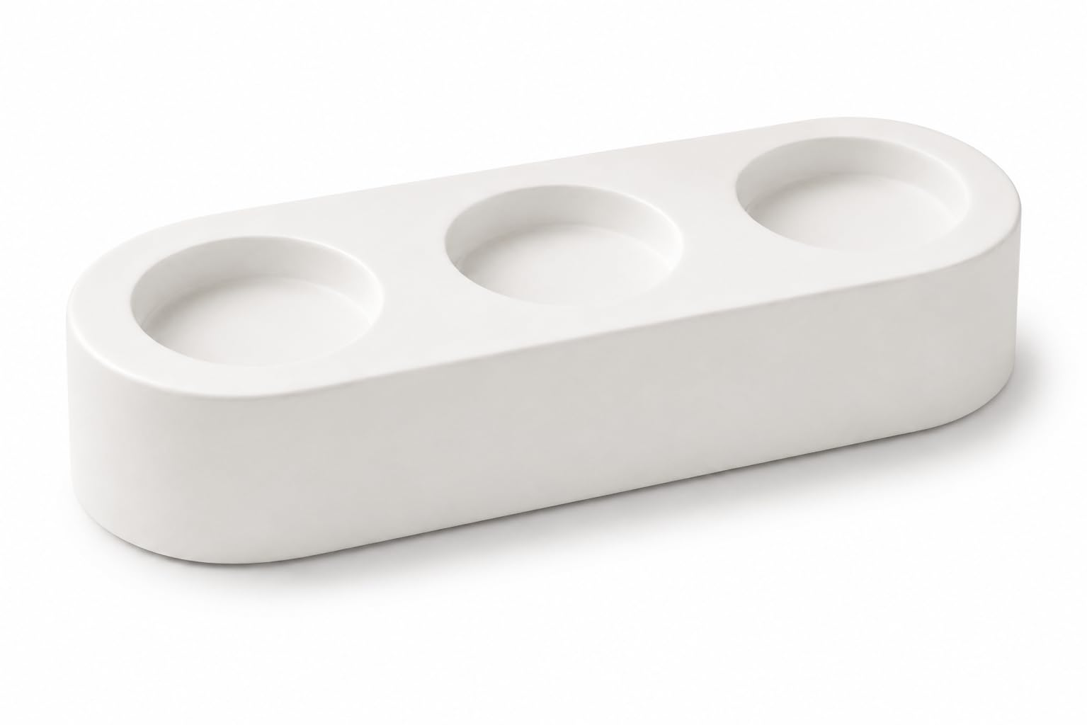 Stone Tealight Holder — 3 Slots