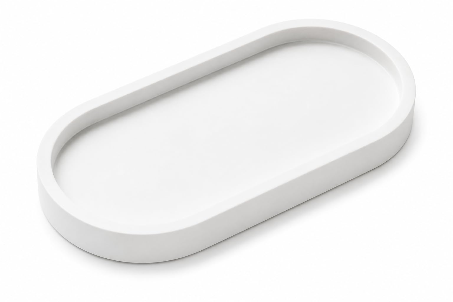 White Oval Decorative Tray
