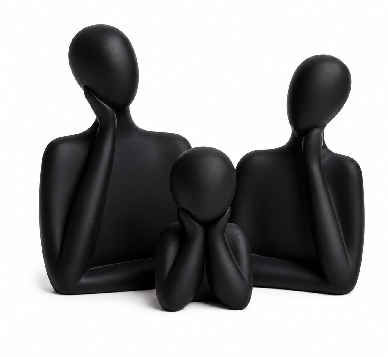 Black Family Statue — Set of 3