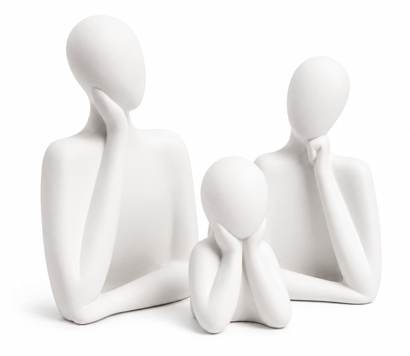 White Family Statue — Set of 3