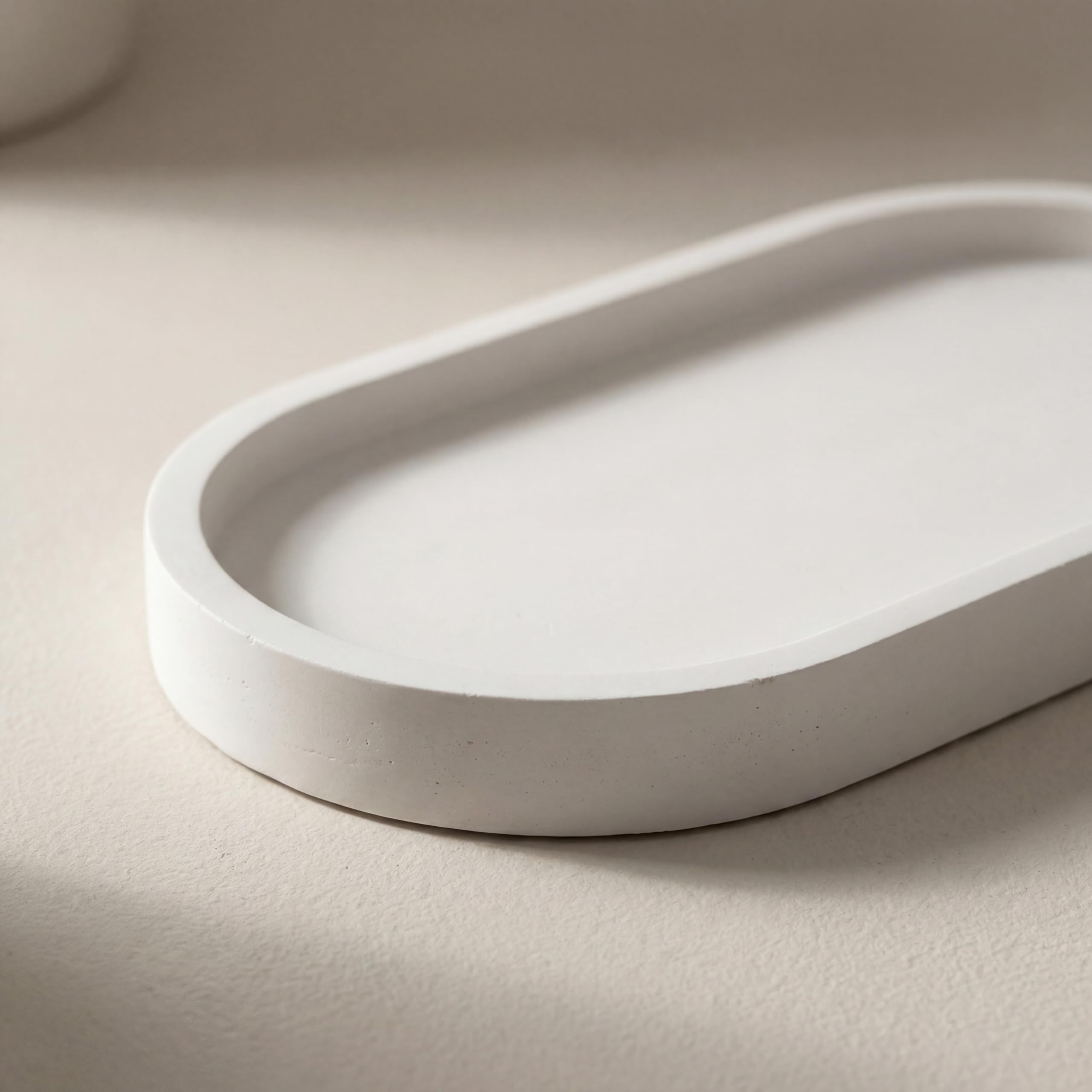 White Oval Decorative Tray view 6