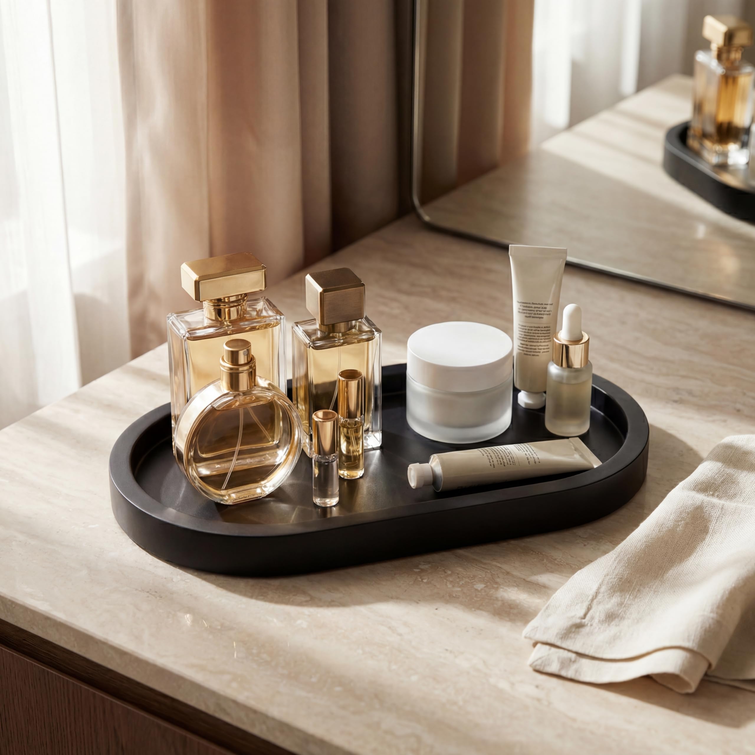 Black Oval Decorative Tray view 2