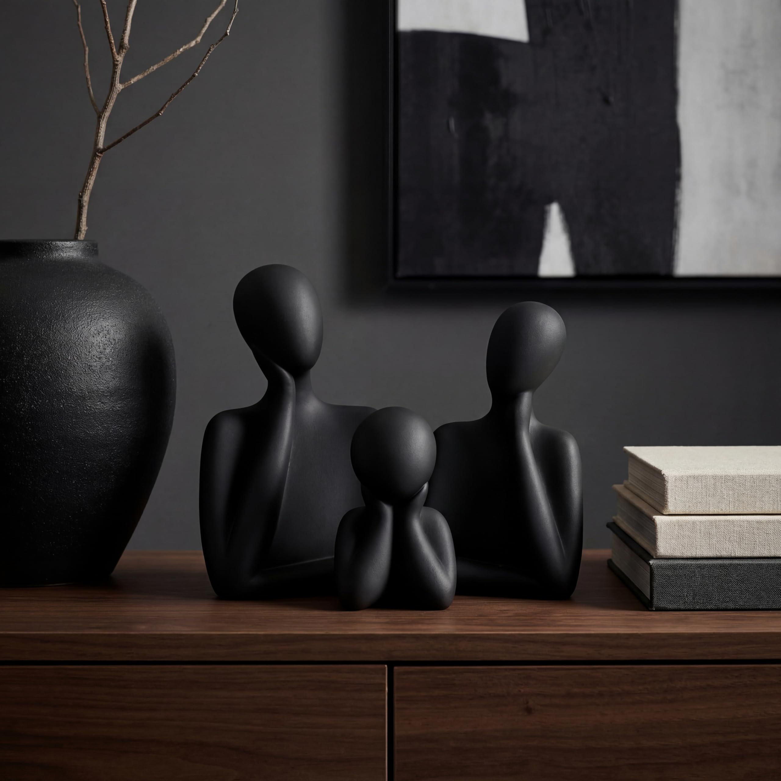 Black Family Statue — Set of 3 view 2