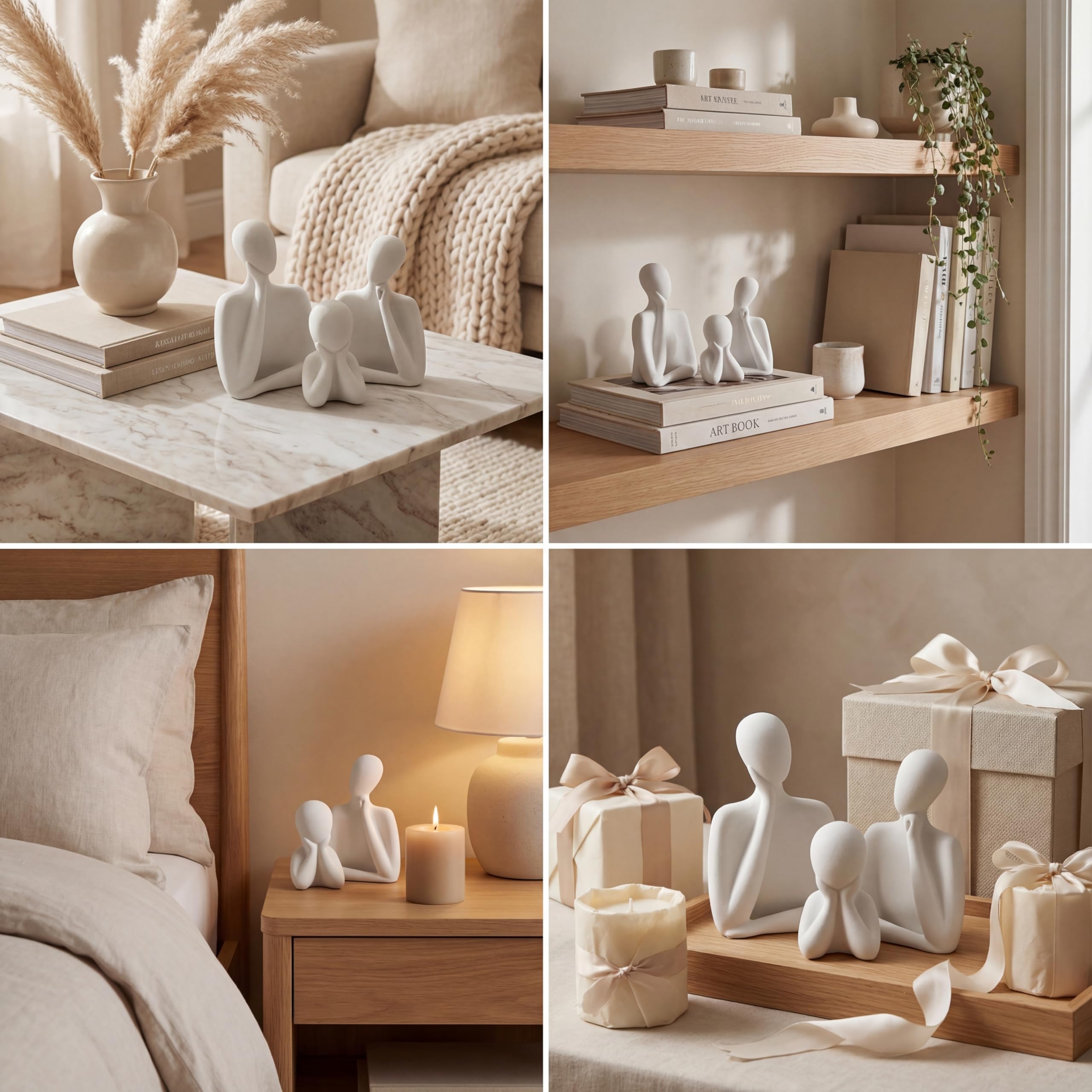 White Family Statue — Set of 3 view 6