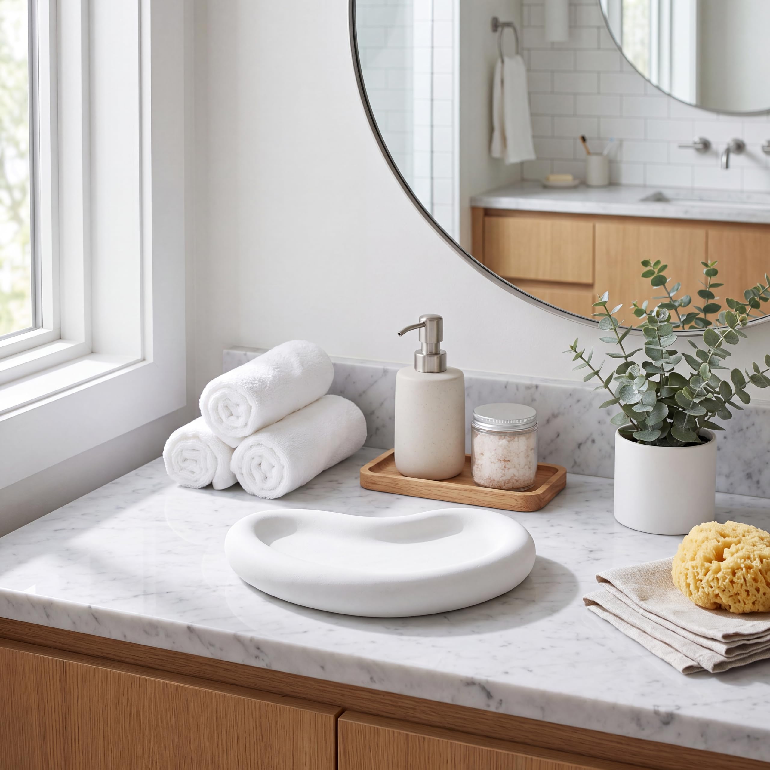 Cloud Shape Stone Vanity Tray view 7