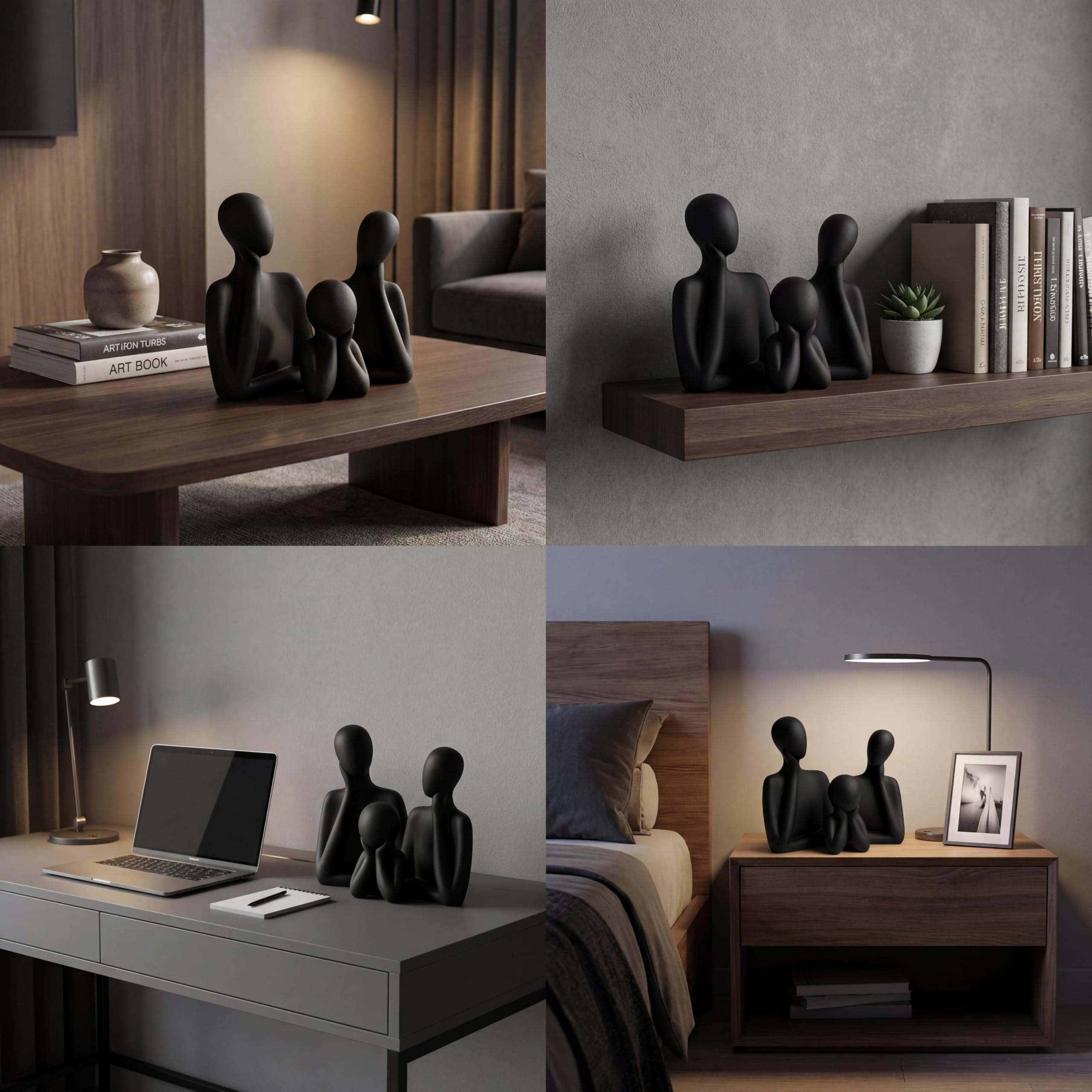 Black Family Statue — Set of 3 view 5